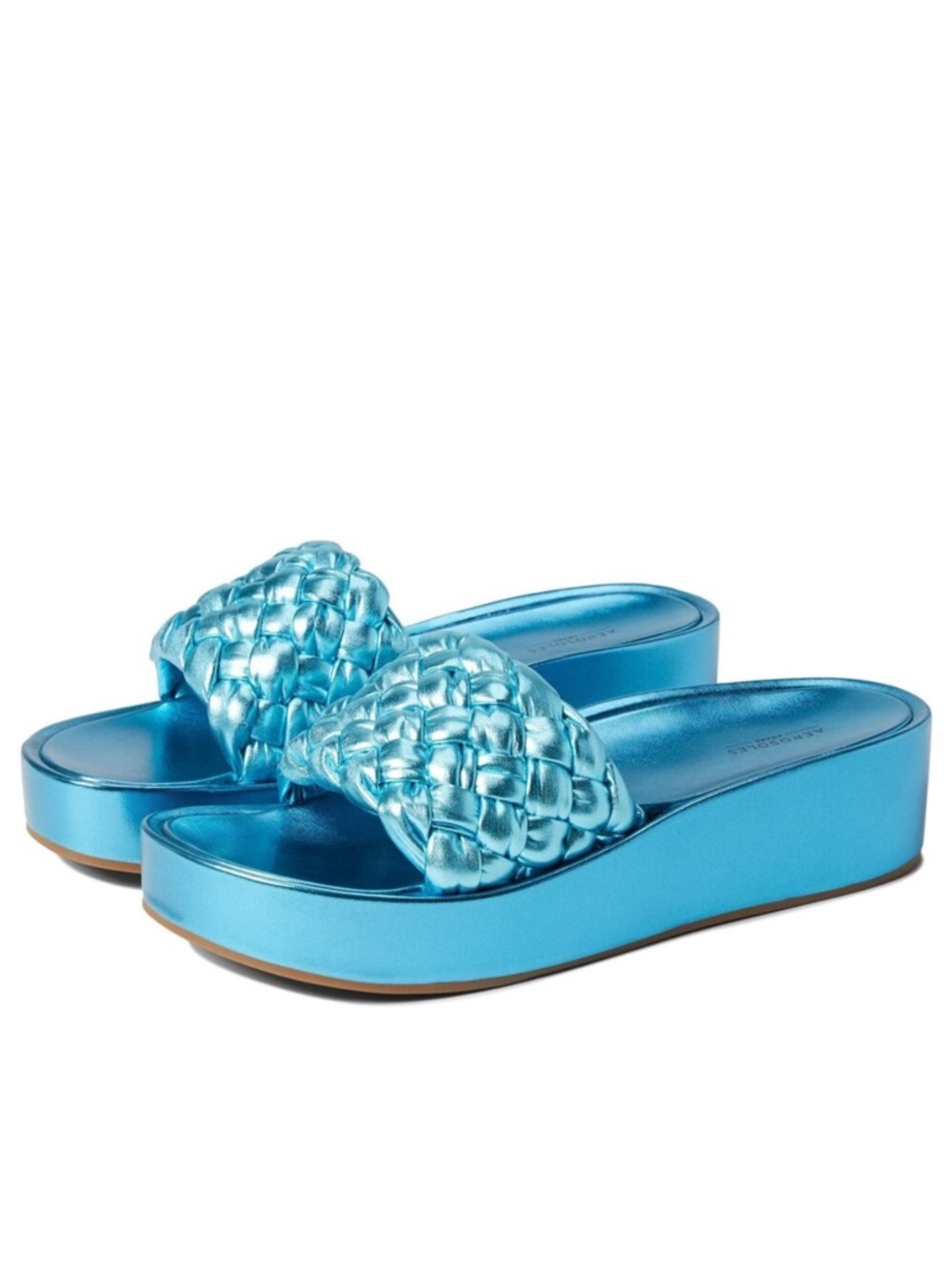 AEROSOLES Dana Light Blue Metallic 9.5